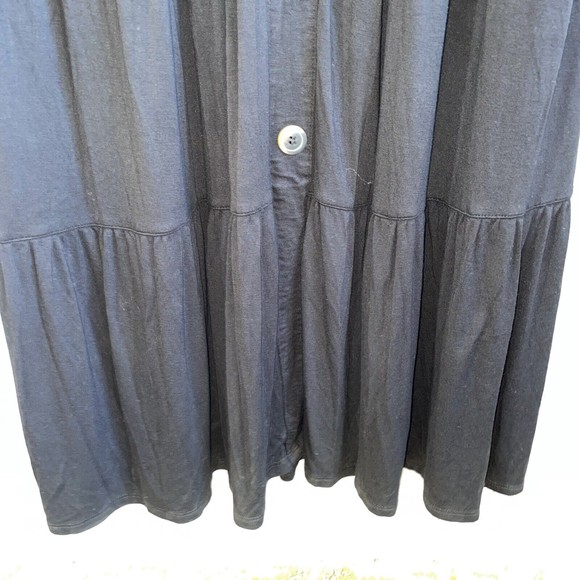 VERSONA Womens Small Black Maxi Tank Tiered Dress Minimalist Boho Peasant - Picture 6 of 13